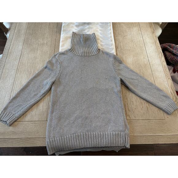 Ralph Lauren Women’s Silver Metallic Ribbed Turtleneck Sweater Small - Picture 6 of 8